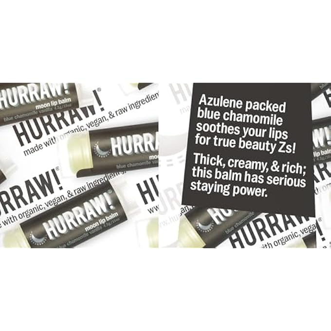 Hurraw! MOON NIGHT TREATMENT, UNSCENTED, SUN (ZINC OXIDE SPF15) LIP BALMS, 3 PACK BUNDLE: ORGANIC, CERTIFIED VEGAN, CRUELTY & GLUTEN FREE. NON-GMO, ALL NATURAL. BEE, SHEA, SOY & PALM FREE. MADE IN USA - Image 3